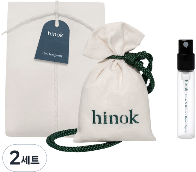 희녹 캄 앤 밸런스 편백 향낭 키트 히노끼향 샤쉐 + 룸 스프레이, 2세트