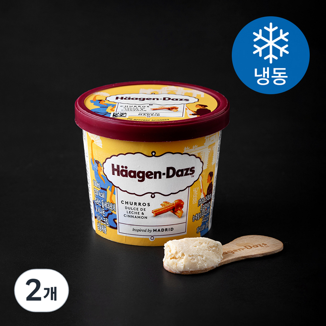 하겐다즈 츄러스 둘세데레체 & 시나몬 컵 아이스크림 (냉동), 2개, 1개입, 100ml