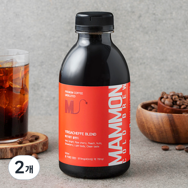 훔볼트 마몬 예가체프 블렌드 콜드브루 커피원액, 2개, 500ml