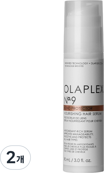 올라플렉스 NO 9 본드 프로텍터 너리싱 헤어세럼, 2개, 90ml