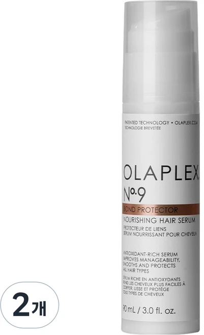 올라플렉스 NO 9 본드 프로텍터 너리싱 헤어세럼, 2개, 90ml - 쿠팡