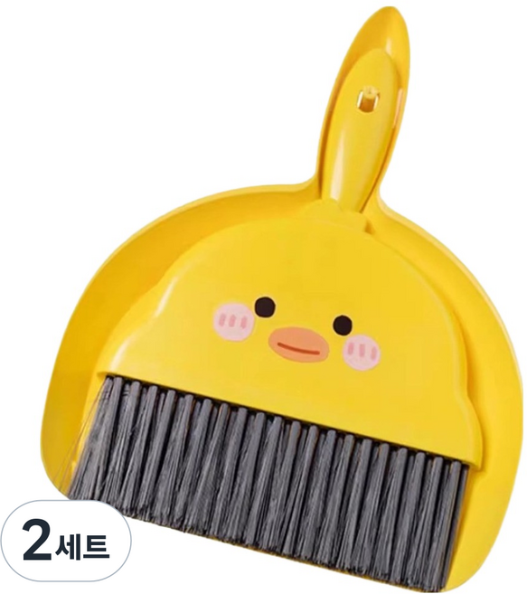 토이토 애니멀 미니 빗자루 쓰레받기 세트, 2세트, 오리