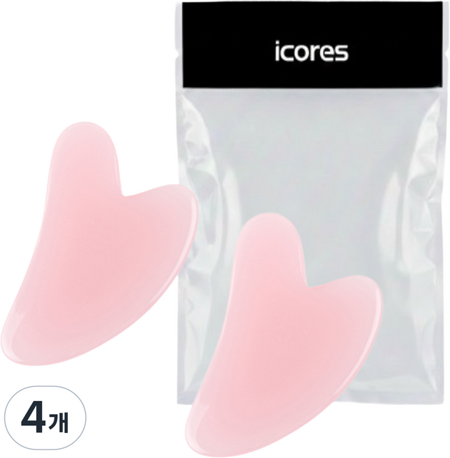 아이코어스 지압 뷰티 하트 괄사 마사지기, 4개