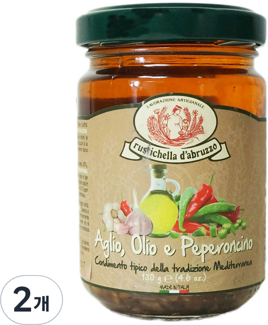 루스티켈라디아브루초 알리오 올리오 에 페페론치노 소스, 130g, 2개