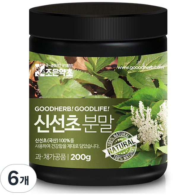 조은약초 신선초가루, 6개, 200g