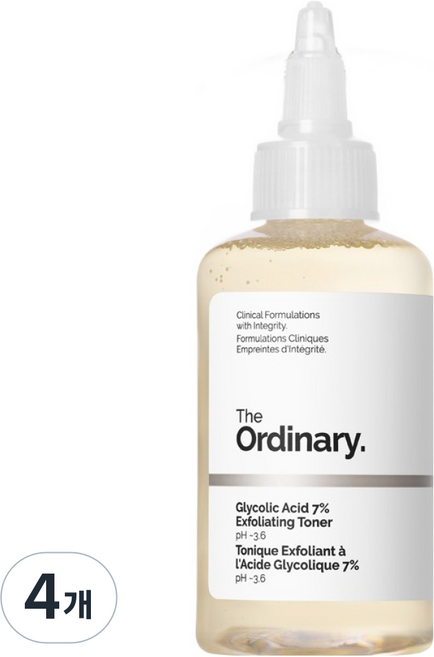 디오디너리 글리코릭 애시드 7% 엑스폴리에이팅 토너, 100ml, 4개