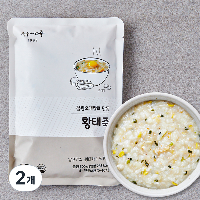 서울마님죽 황태죽 (냉장), 500g, 2개