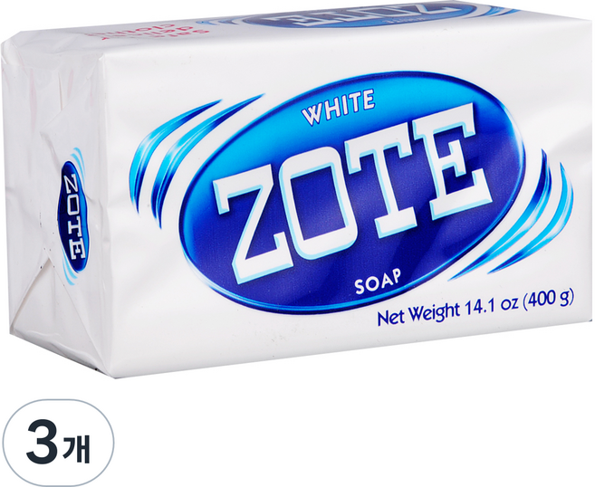 조트 세탁비누 화이트, 400g, 3개