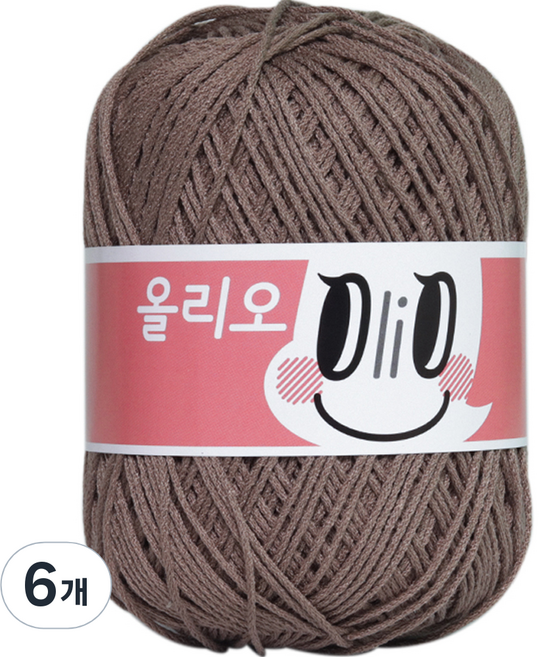 OliO yarna 뜨개실, 밀크코코아, 6개