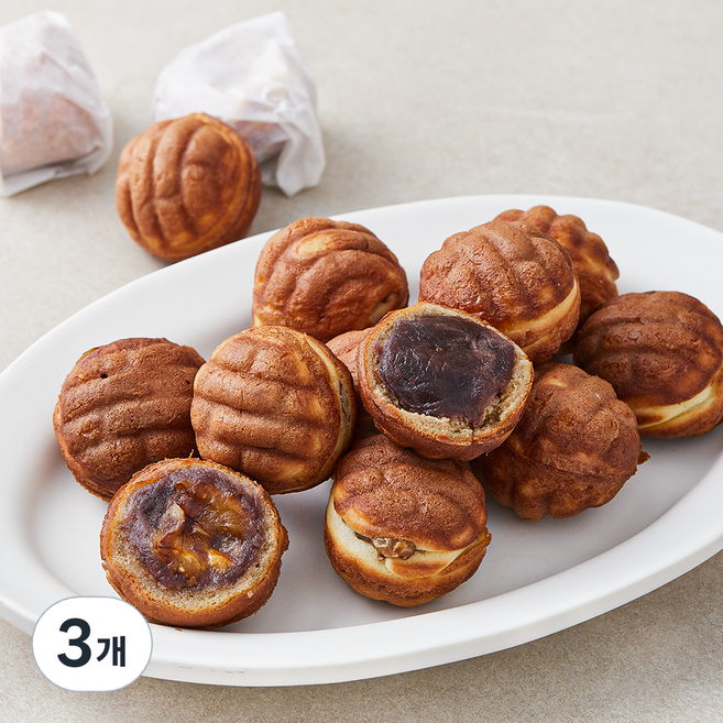 호두르 찰보리 호두과자 파우치, 17g, 20개입, 3개