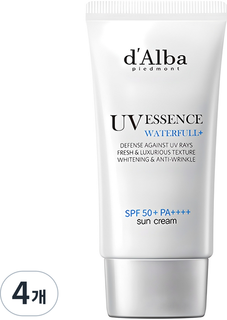 [비건뷰티] 달바 워터풀 에센스 선크림 SPF50+ PA++++, 50ml, 4개