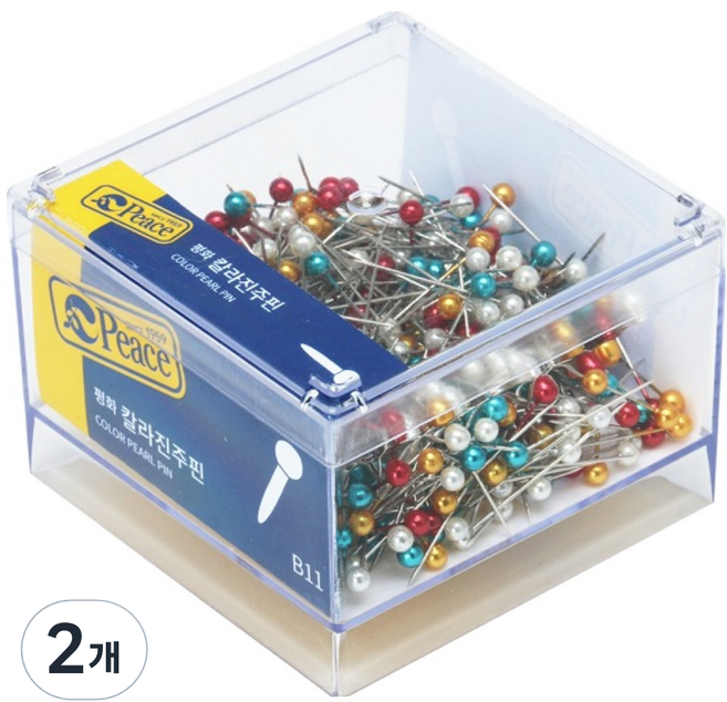 피스코리아 베스트 칼라진주핀 B11, 2개, 516개입