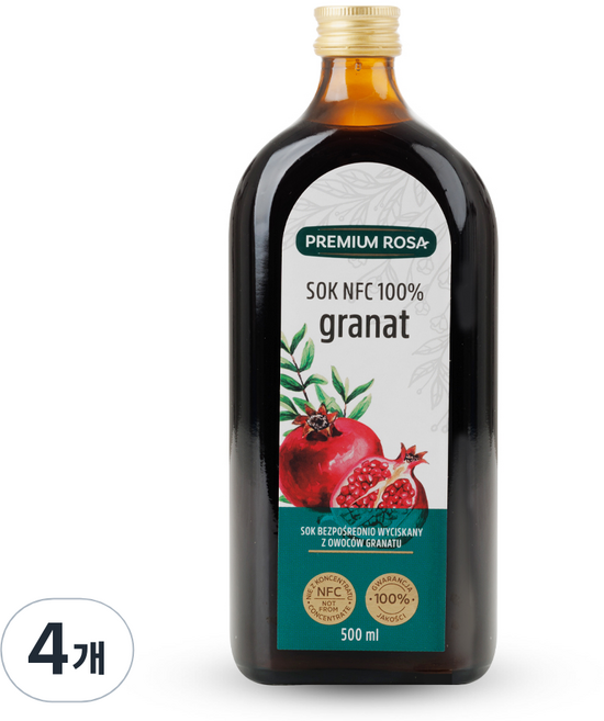프리미엄로사 석류 원액, 500ml, 4개