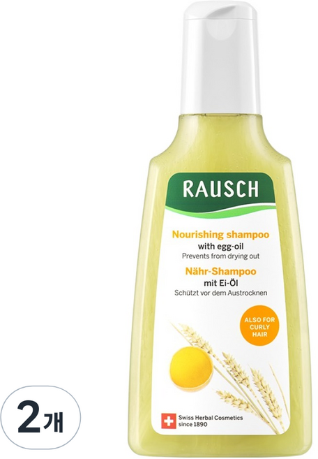 라우쉬 에그 오일 너리싱 샴푸, 200ml, 2개