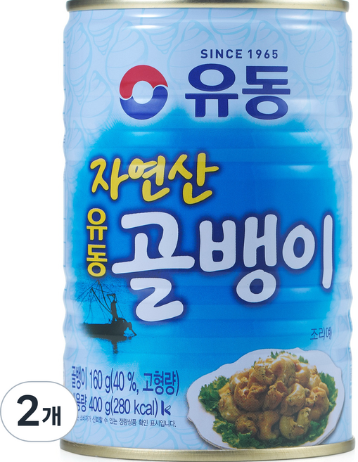 유동 자연산 골뱅이, 400g, 2개