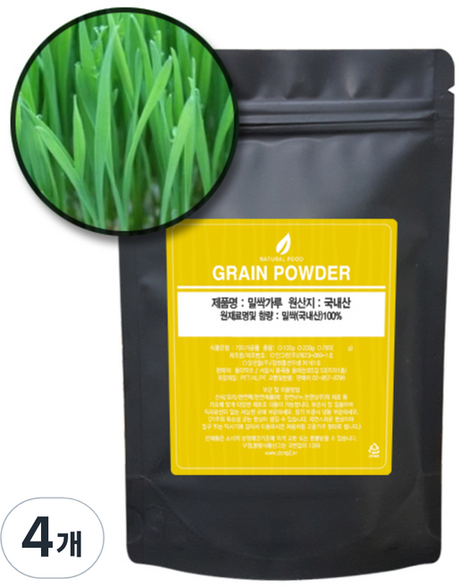 동이약초 밀싹가루, 100g, 4개