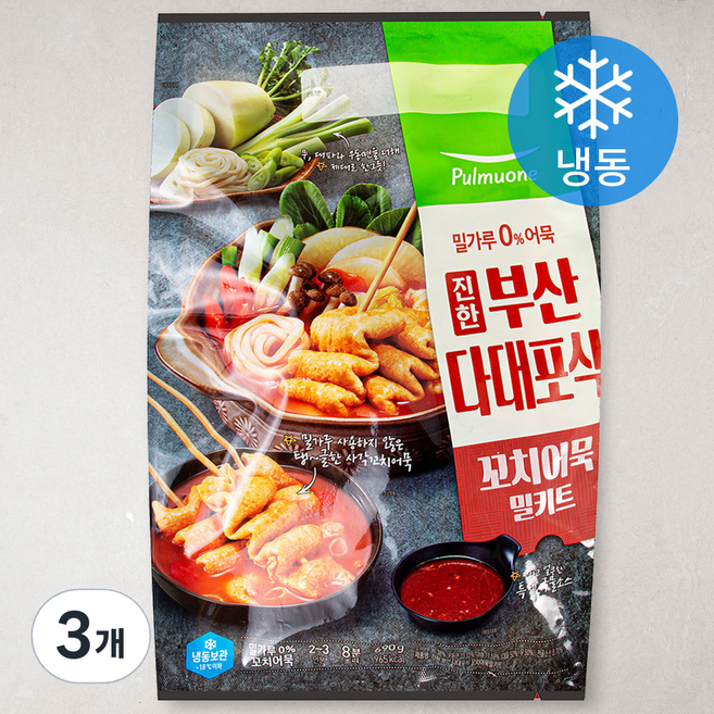 풀무원 진한 부산 다대포식 꼬치어묵 밀키트 (냉동), 690g, 3개