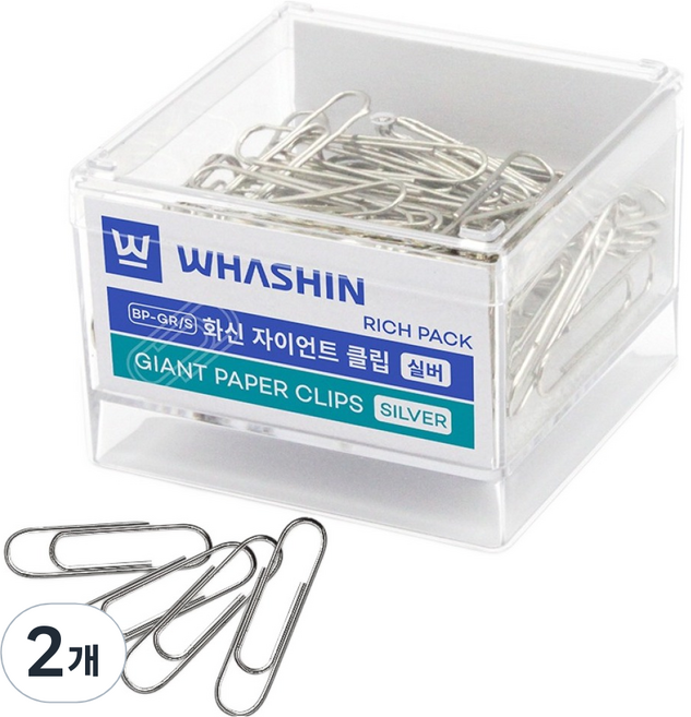 WHASHIN 大型迴紋針 50mm, 2個, 100入