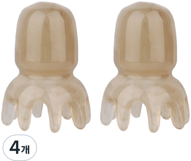 문어 마사지기 두피 괄사, 그레이, 4개