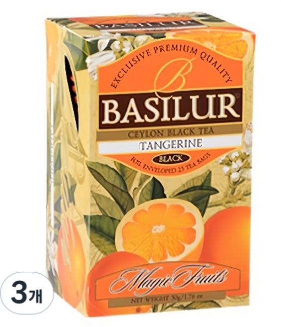 베질루르 텐저린 홍차, 2g, 3개, 25개입