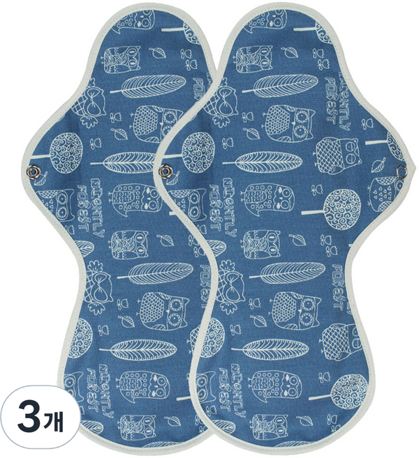 위즐리 면 생리대, 오버나이트 이상, 2개입, 3개