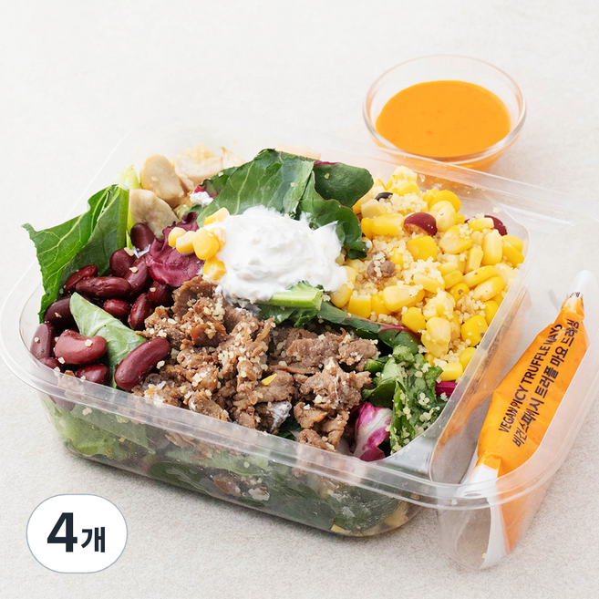 스윗밸런스 멕시칸 비프타코 샐러드, 300g, 4개