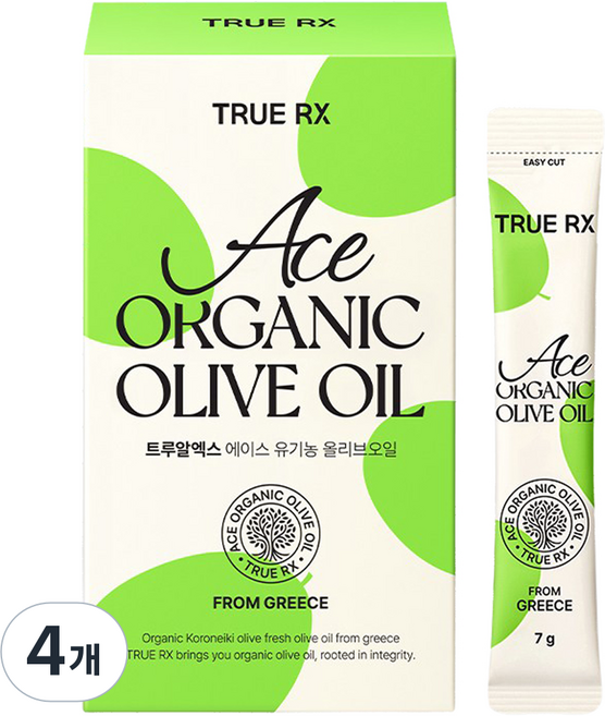 트루알엑스 에이스 유기농 올리브오일, 98g, 4개