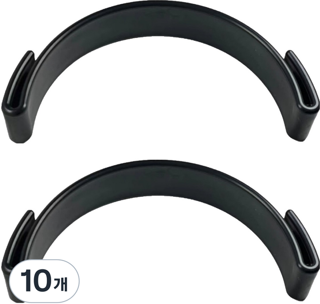 쏠라프 모자 브림 벤더 챙 고정 보관 각잡기 틀, 블랙, 10개