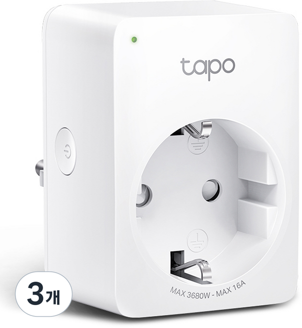 타포 스마트 에너지 모니터링 미니 Wi Fi 전원 플러그 16A, Tapo P110M, 3개