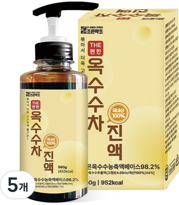 조은약초 더 편한 볶은 옥수수차 진액, 560g, 5개