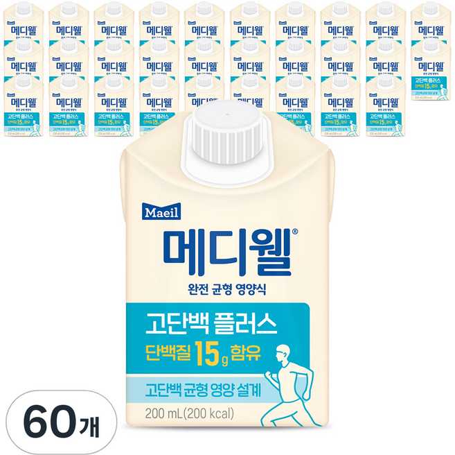 메디웰 고단백 플러스 영양식, 200ml, 60개
