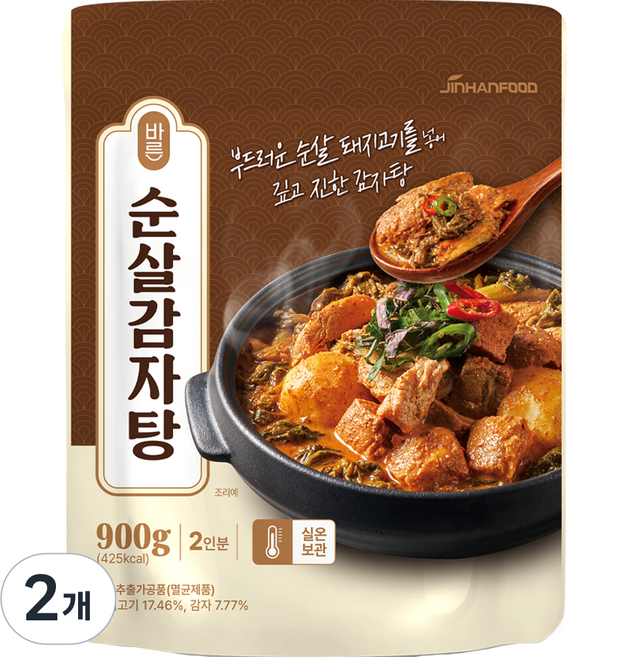 JinHAnFOOD 正宗無骨馬鈴薯排骨湯, 900g, 2個