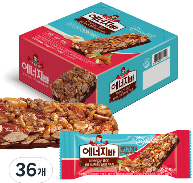 슈퍼우먼 에너지바, 35g, 36개
