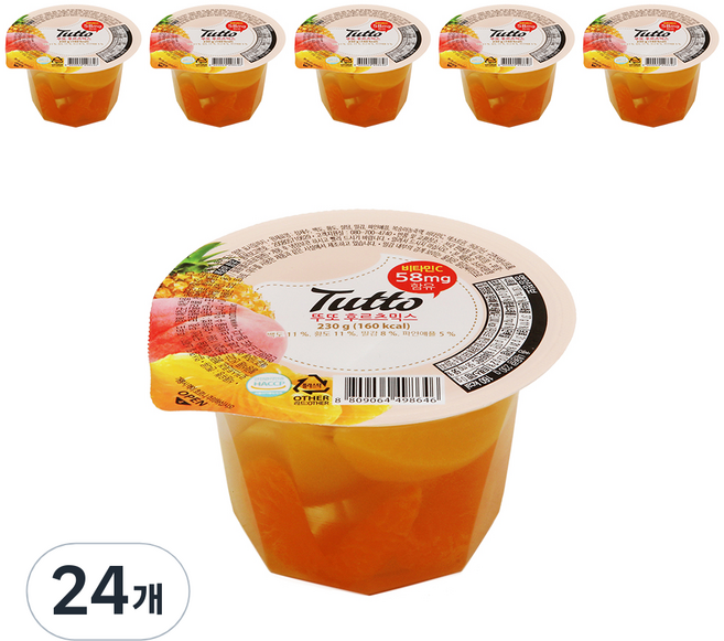 뚜또 후르츠믹스 젤리, 230g, 24개