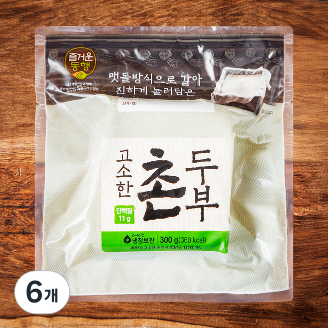 즐거운동행 고소한 촌두부, 300g, 6개