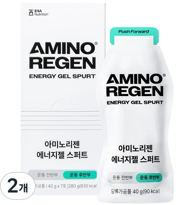이포에이 아미노리젠 에너지젤 스퍼트 극후반 부스팅 7p, 280g, 2개 - 쿠팡