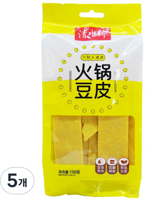 청수교 두유피 말린두부피, 150g, 5개