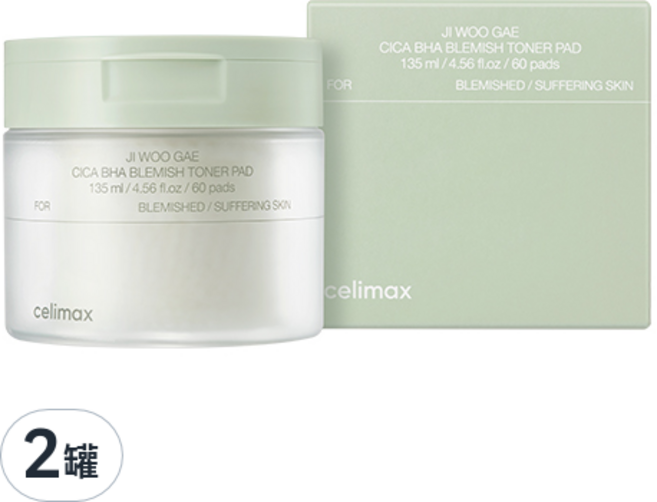 celimax BHA 積雪草舒緩爽膚棉 170ml, 60片, 2罐