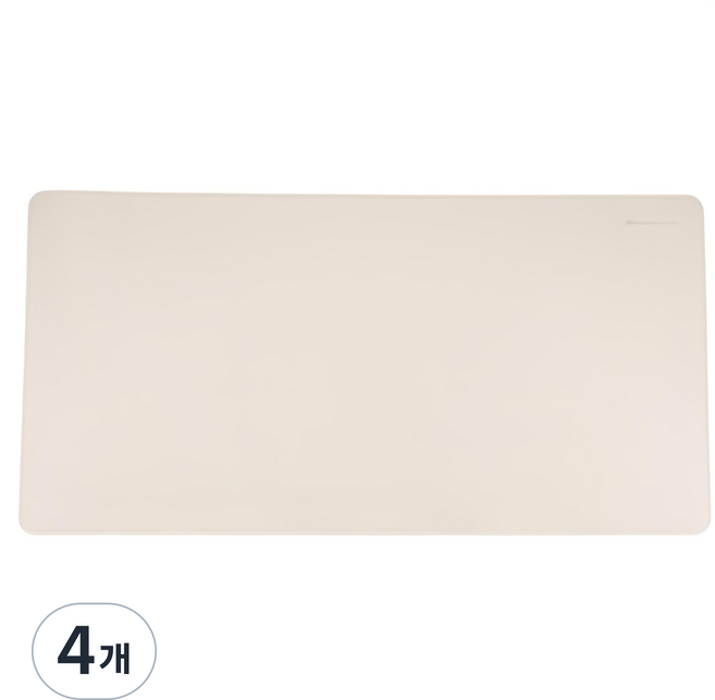 구스페리 가죽 키보드 마우스 장패드, 아이보리, 4개