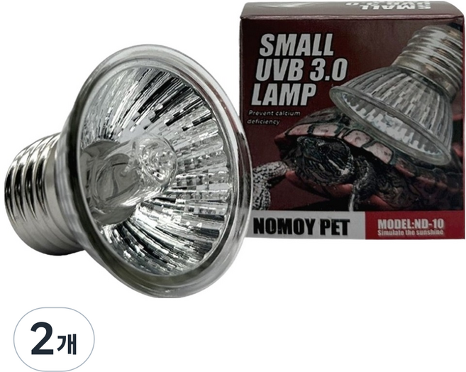 노모이펫 파충류 수생거북이 히팅스팟 할로겐램프 S UVB 3.0 75W ND-10, 주광색, 2개