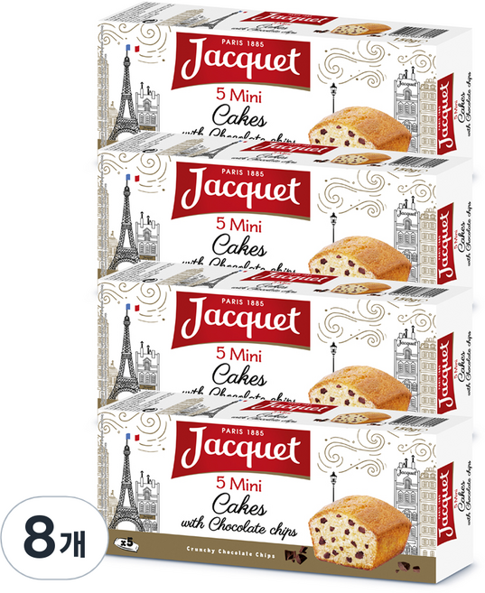 Jacquet 迷你巧克力豆蛋糕 5入, 150g, 8盒