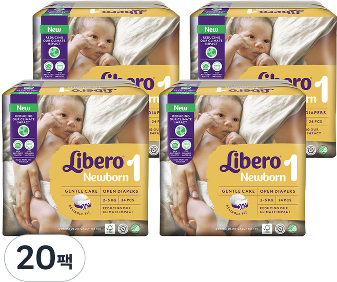 리베로 뉴본 밴드형 기저귀 남여공용, 1단계, 480매