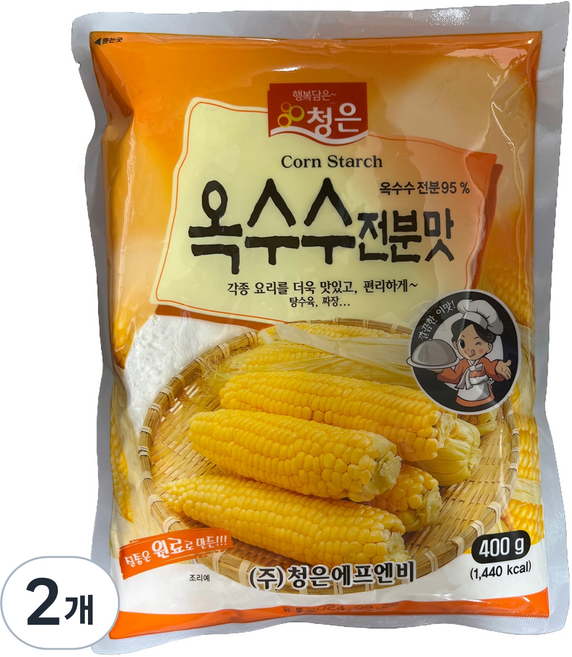 청은에프엔비 옥수수전분, 400g, 2개