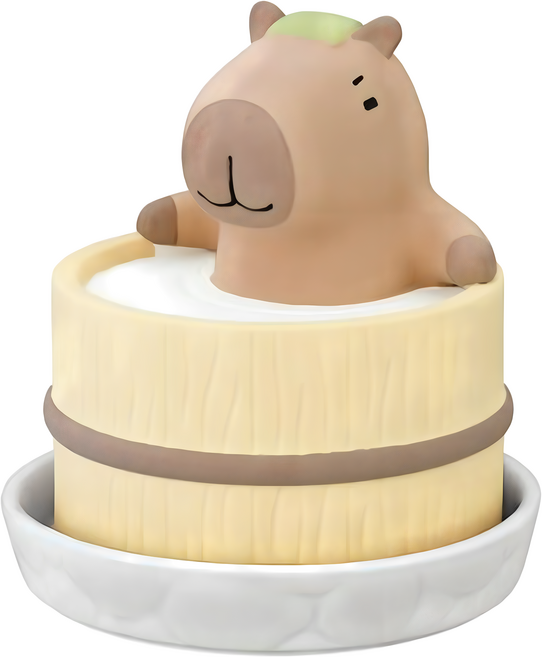 Decole Corporation 水豚泡湯造型加濕器, 咖色 + 木紋色, 單一商品