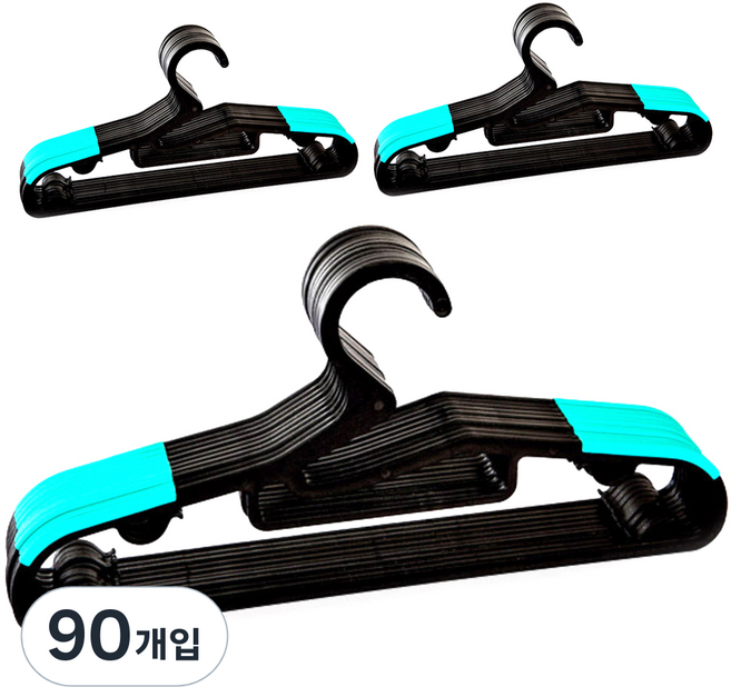 데코즈인 라운드 논슬립 옷걸이, 민트, 90개