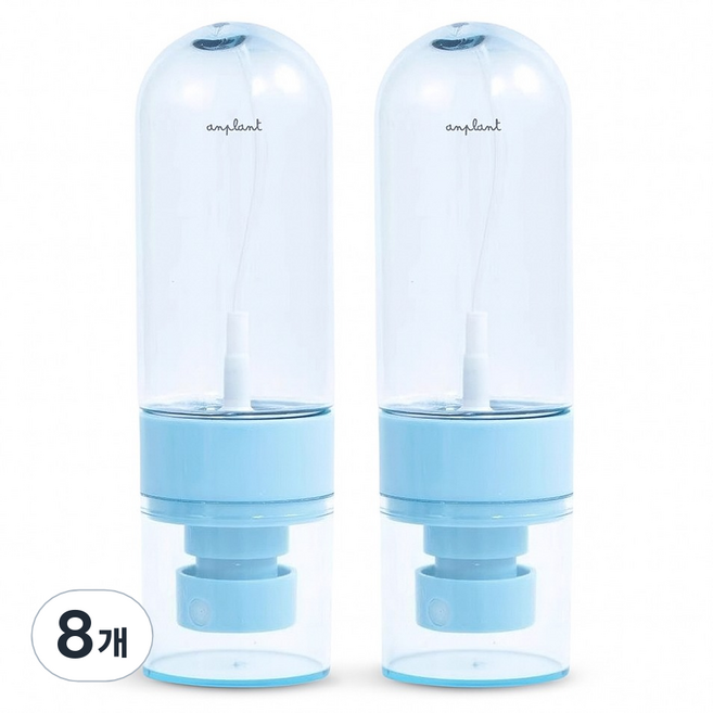 앙플랜트 거꾸로 초미세 미스트 안개 분사 분무기 60ml, 8개, 블루 + 투명