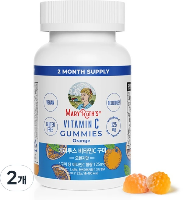 메리루스 비타민C 구미, 132g, 2개 - 쿠팡