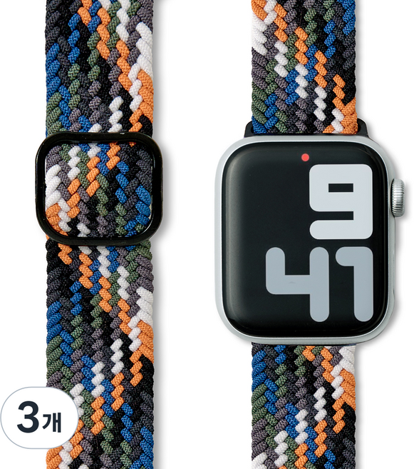 NUART Apple Watch 相容尼龍單圈錶帶, 靛藍色, 3個