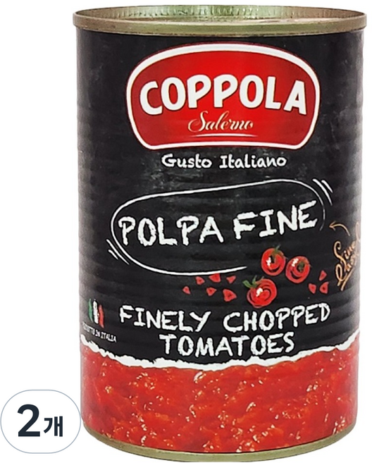 코폴라살레르노 파인리 찹드 토마토, 400g, 2개