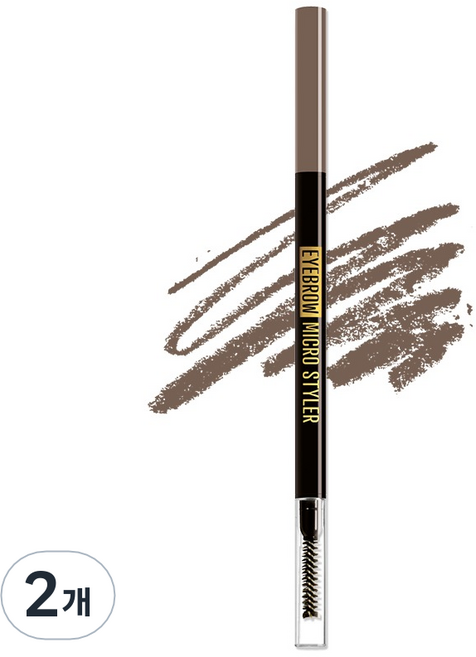 더마콜 마이크로 아이브로우 스타일러 0.1g, 2개, 03 클래식 브라운